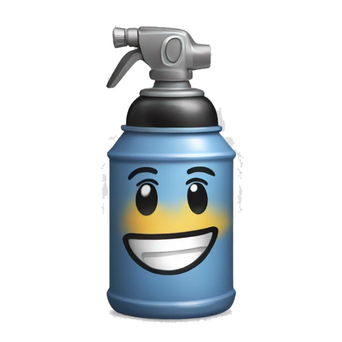 smiling spray paint can  sticker
