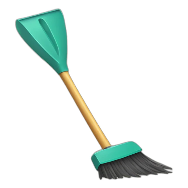 broom and shovel sticker