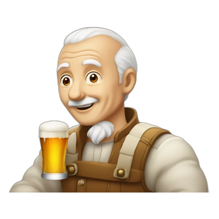 Papy qui boit de la bière sticker