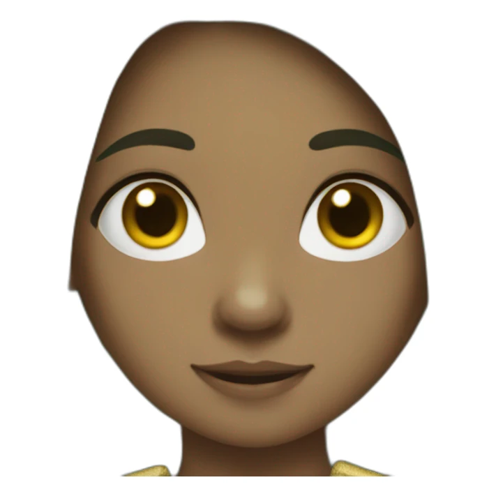 elf girl dark hair sticker