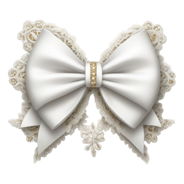 A white bow with detail  sticker