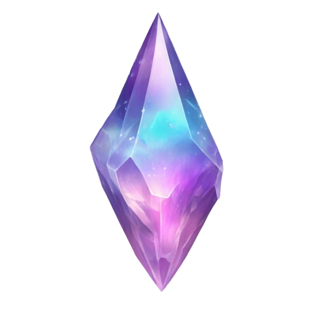Pastel nebula crystal shard sticker