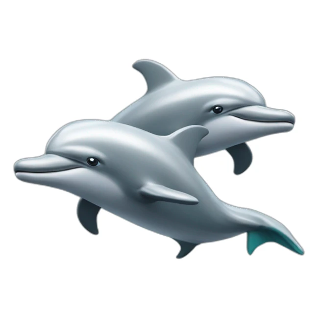 Silver coin Dolphins sticker