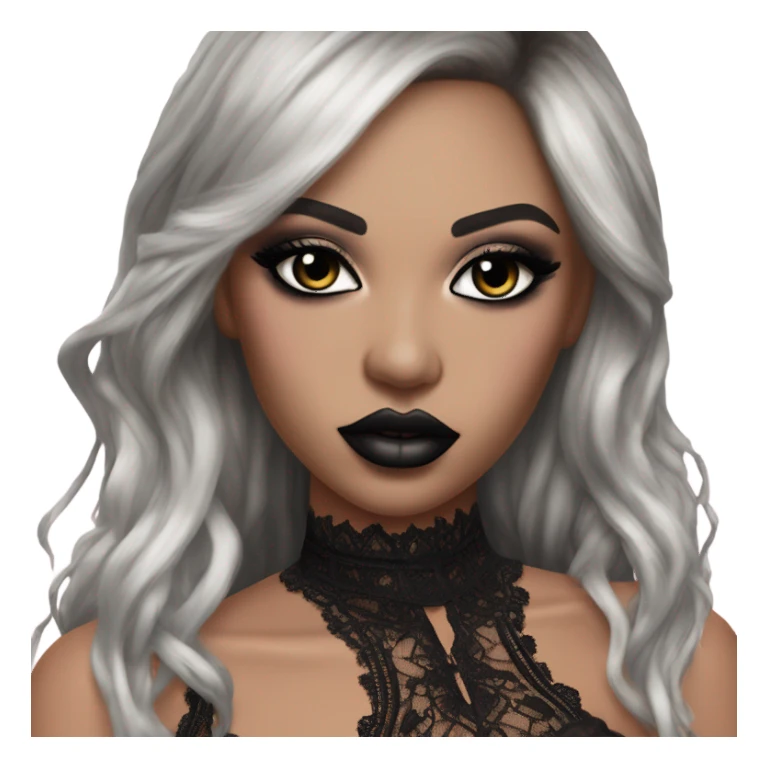 Hyper Realistic Goth victoria secret model sticker