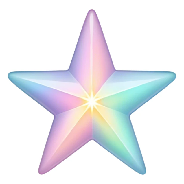 Pastel transparent star sticker