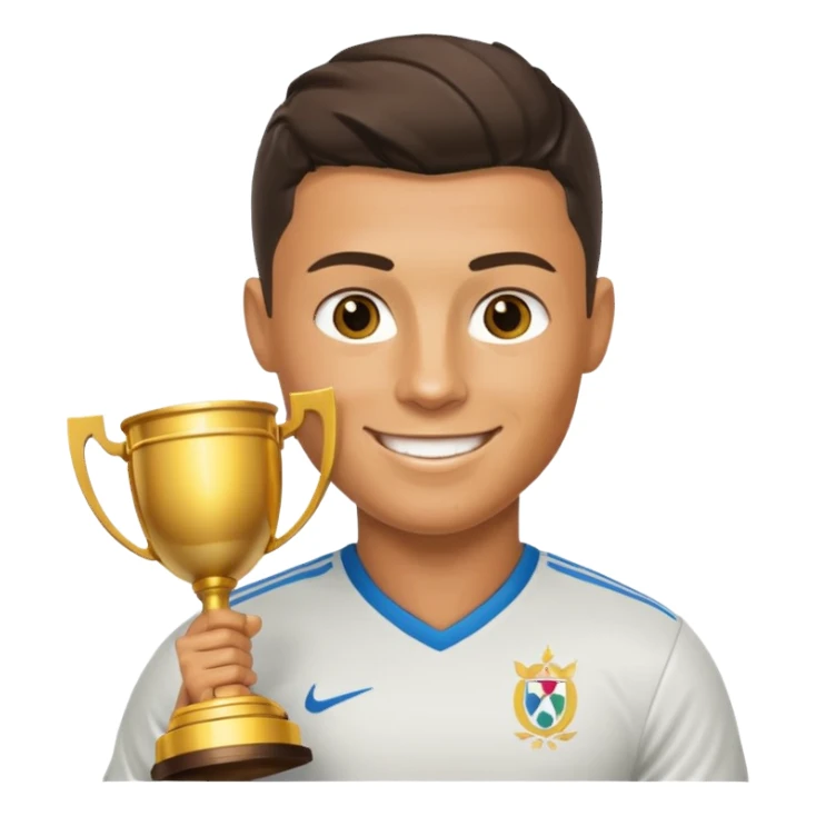 Ronaldo with ballon d'or sticker
