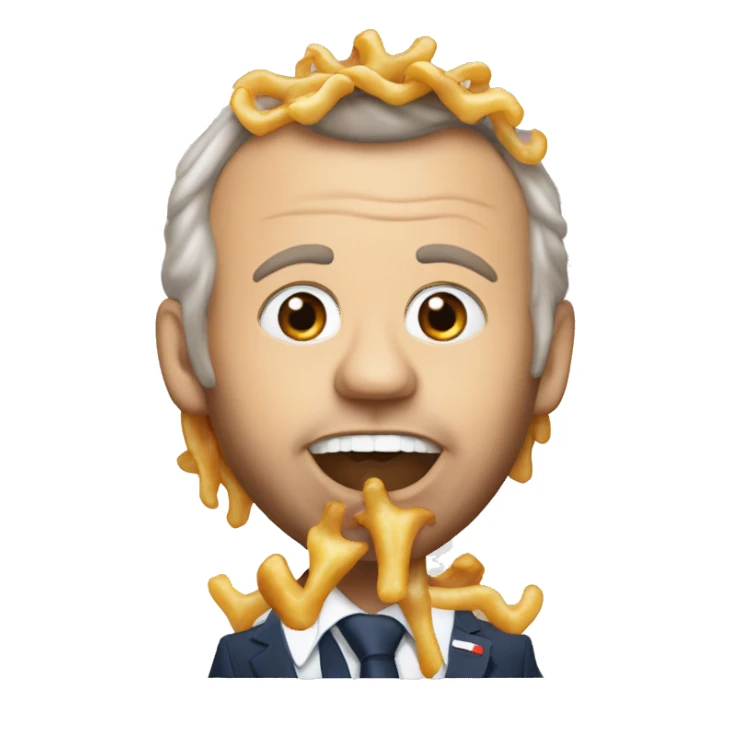 poutine qui regarde emanuel macron sticker