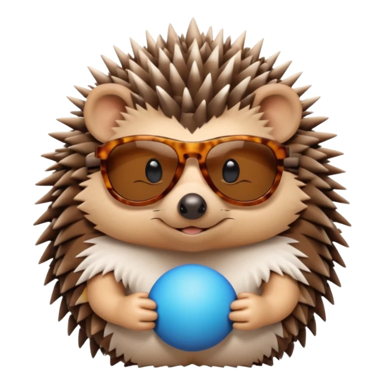 hedgehog with sunglasses sticker
