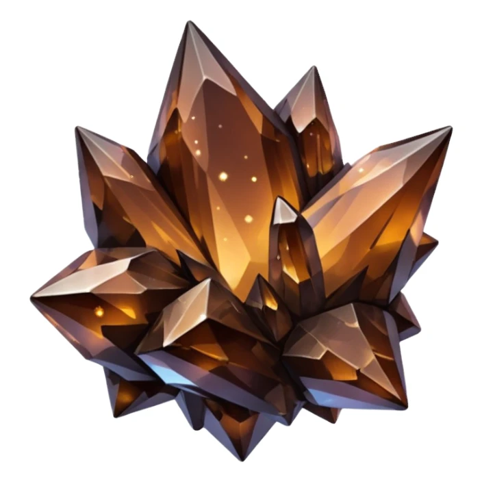 dark brown nebula crystal cluster sticker