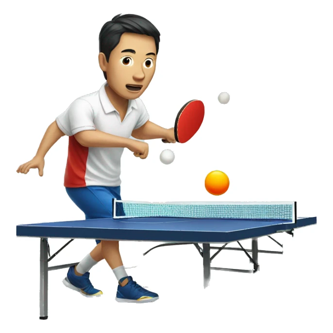 Chinese men playing ping pong  sticker
