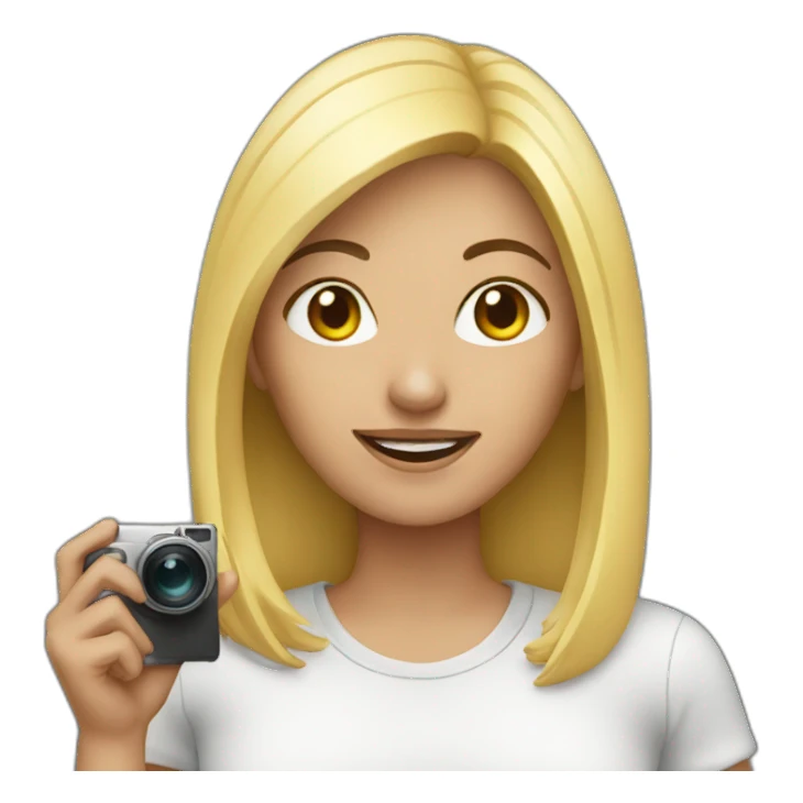 woman taking a picture sticker