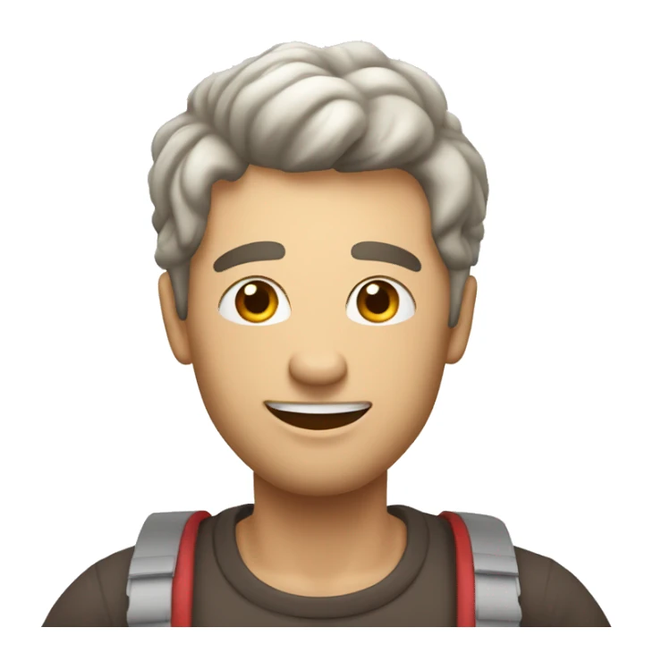 homem branco com topete segurando um iphone sticker