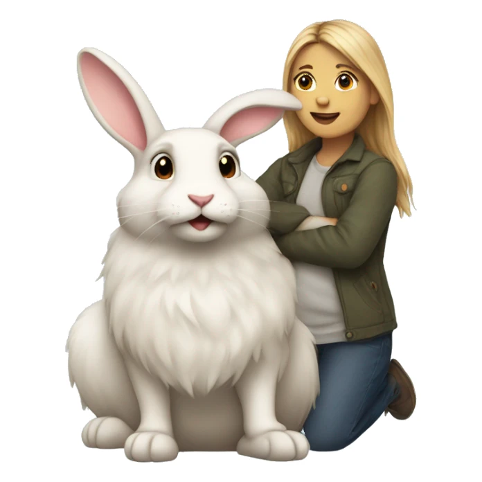 Carey with a rabbit sticker