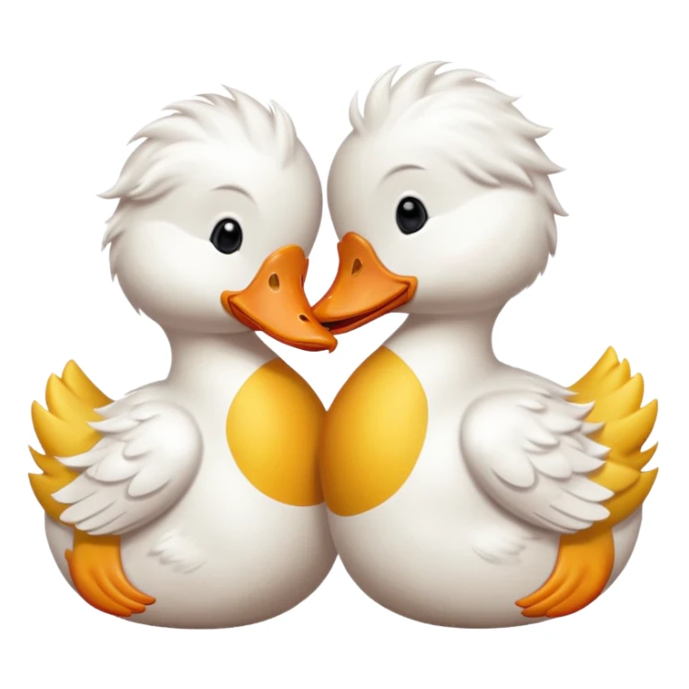 Ducks kissing  sticker