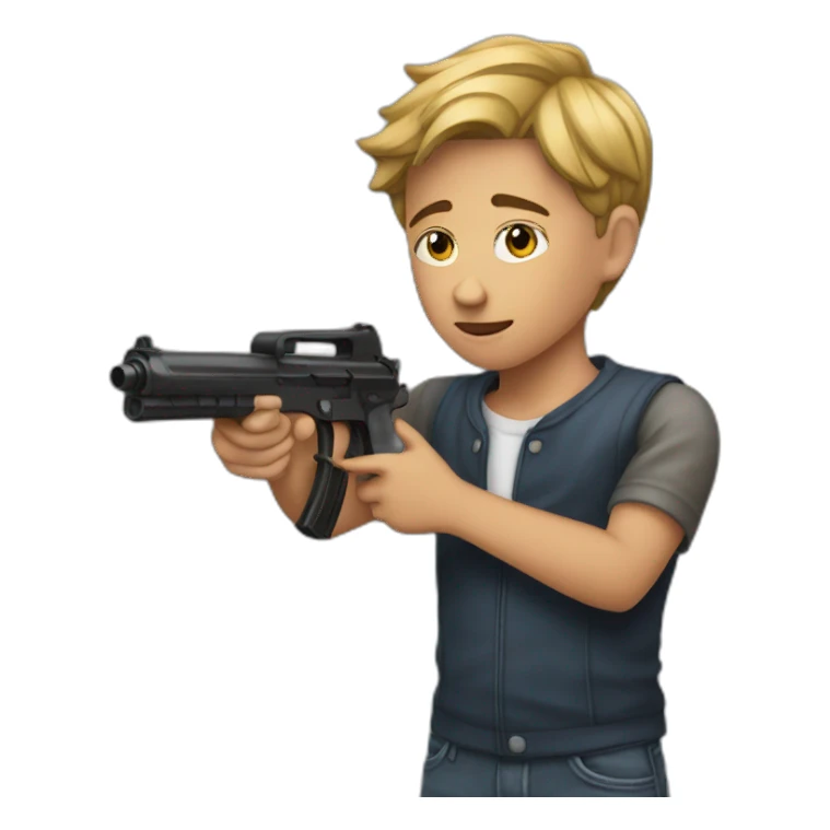 Twink helpfully shooting immigrant child sticker