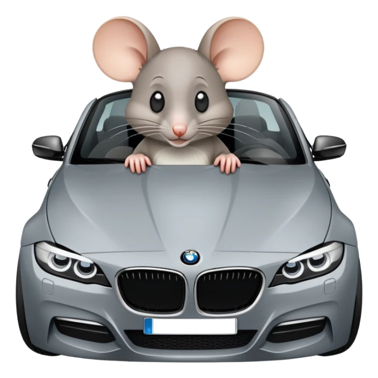 Ratón en bmw sticker