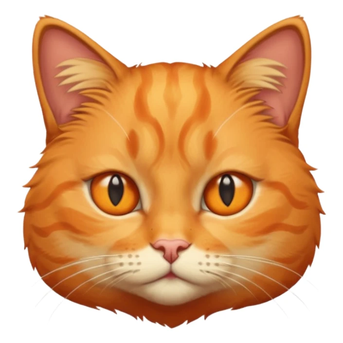 orange cat missing his right eye sticker