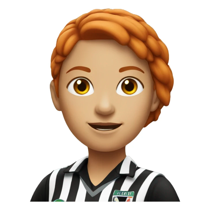 redhead female referee sticker