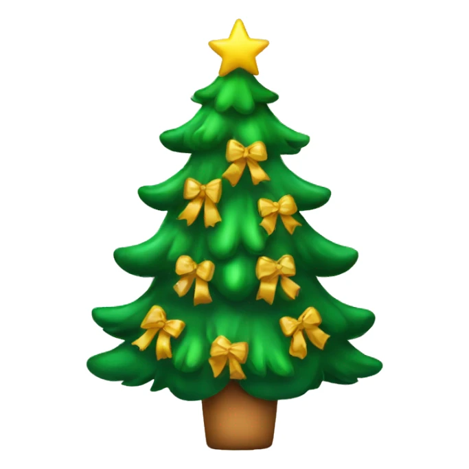 Christmas tree with bows sticker