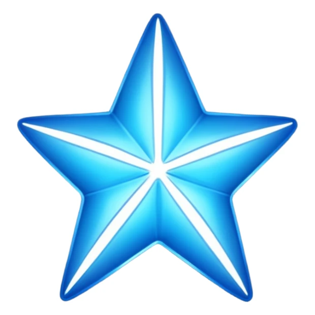 Estrella de color azul sticker