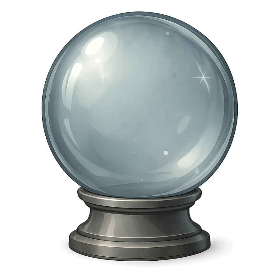 crystal ball, digital illustration sticker