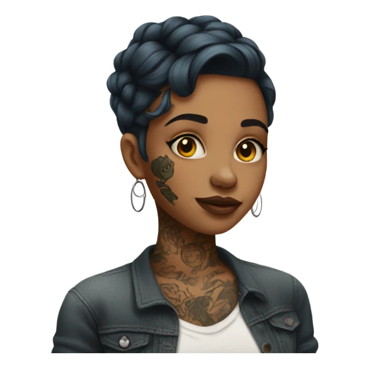 girl with tattoos sticker