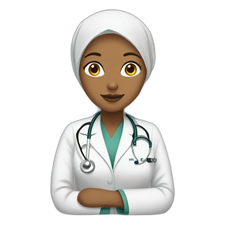 Hijabi doctor  sticker