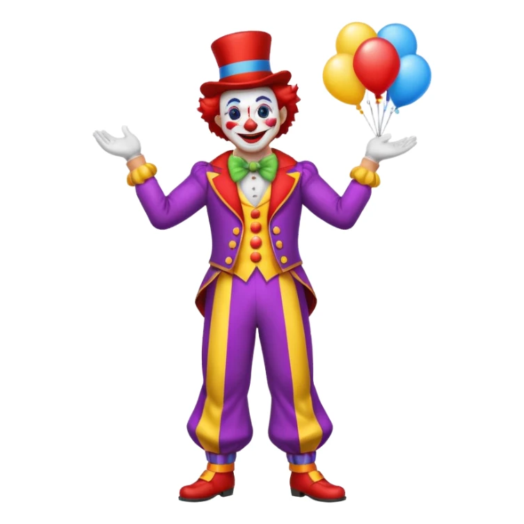 circus clown full body sticker