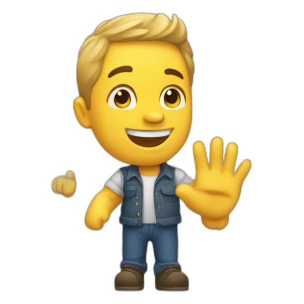 developer giving himself a high five sticker