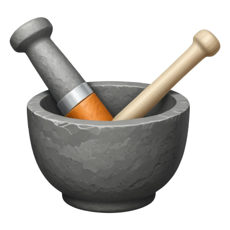 stone mortar and pestle sticker