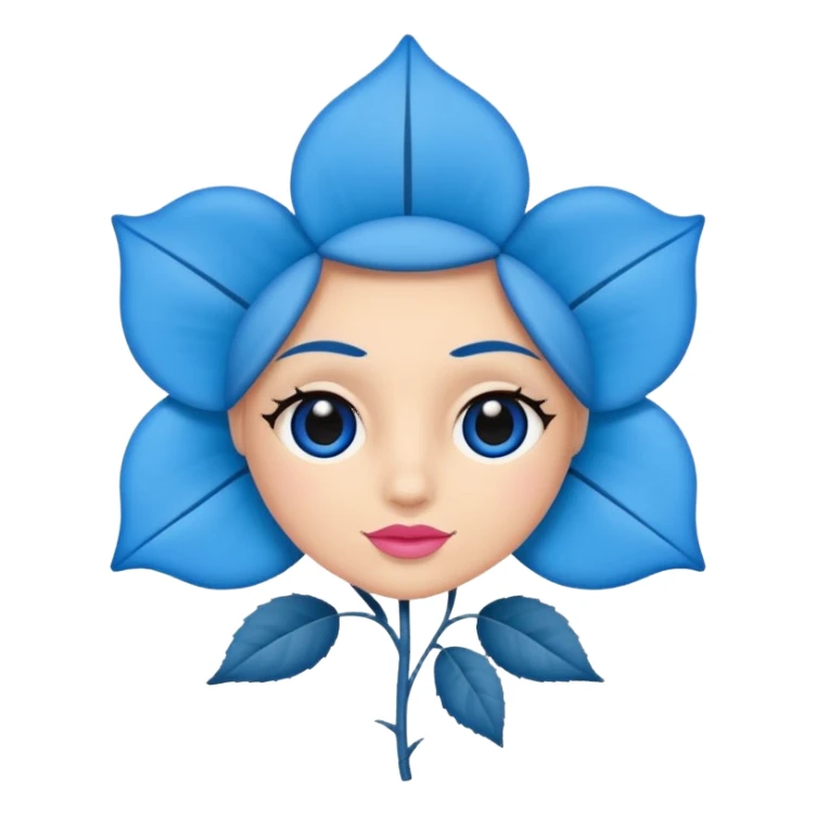 Crie uma rosa azul, com espinhos sticker