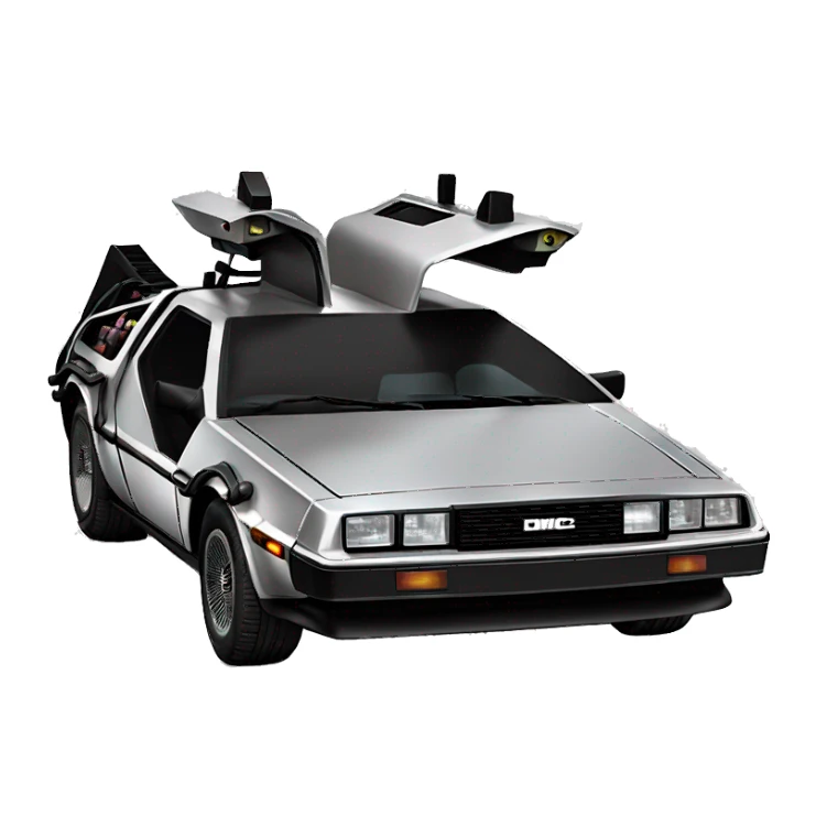 dmc delorean back to the future 3d sticker