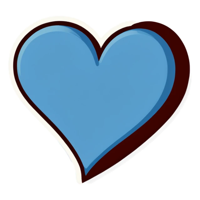 Pop art blue heart  sticker