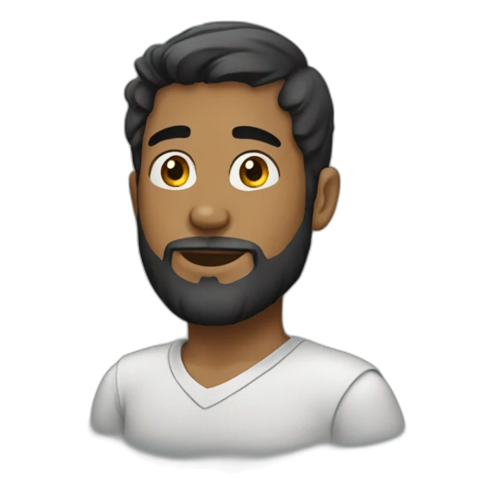 boy with beard and neck tattoo sticker