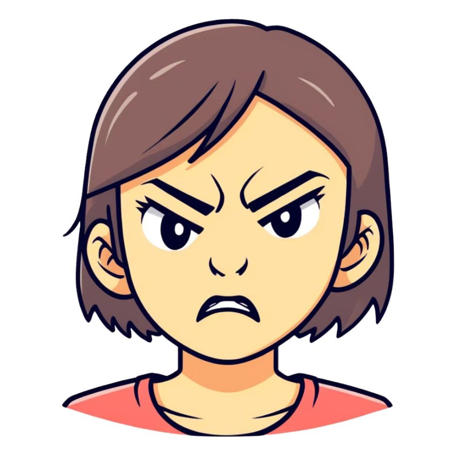 Girl angry  sticker