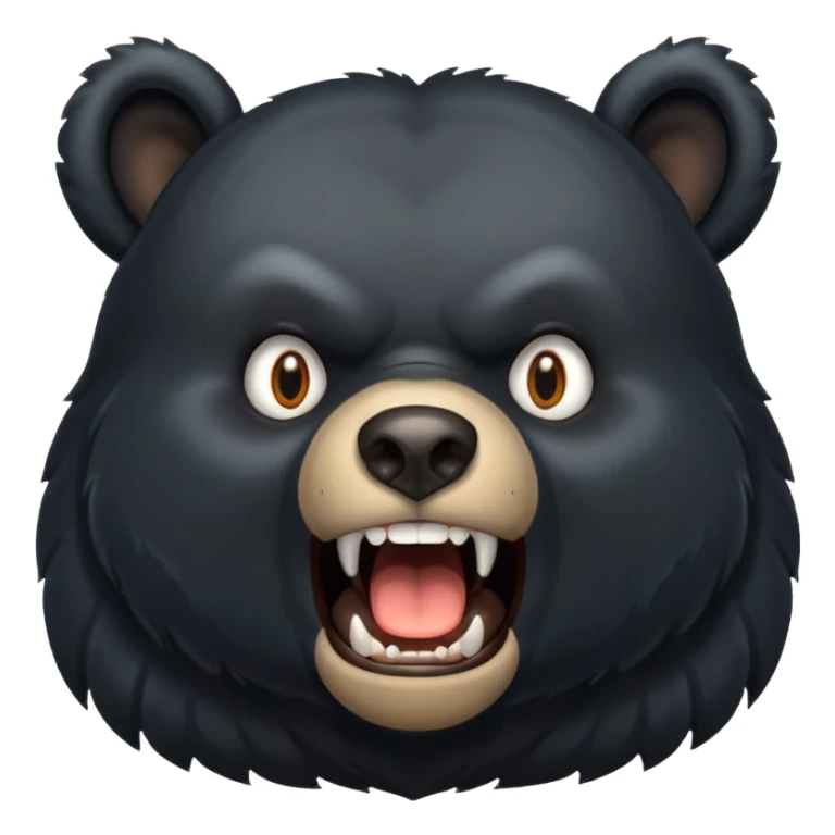 black bear growling sticker