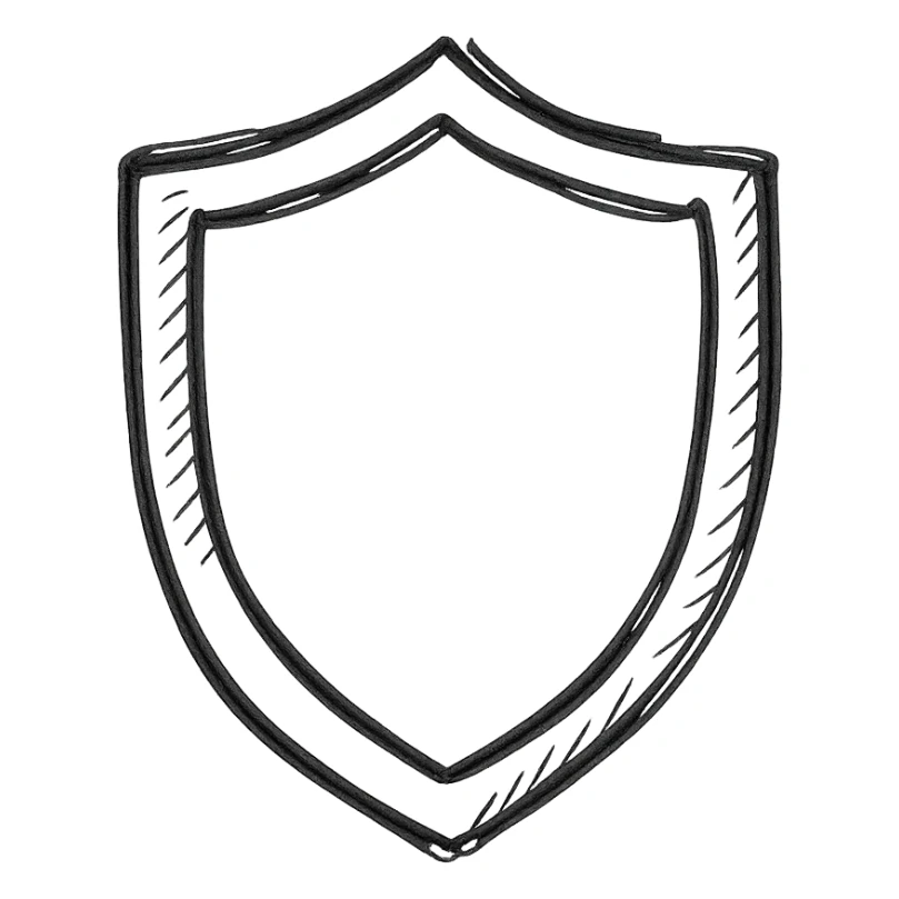 A shield  sticker