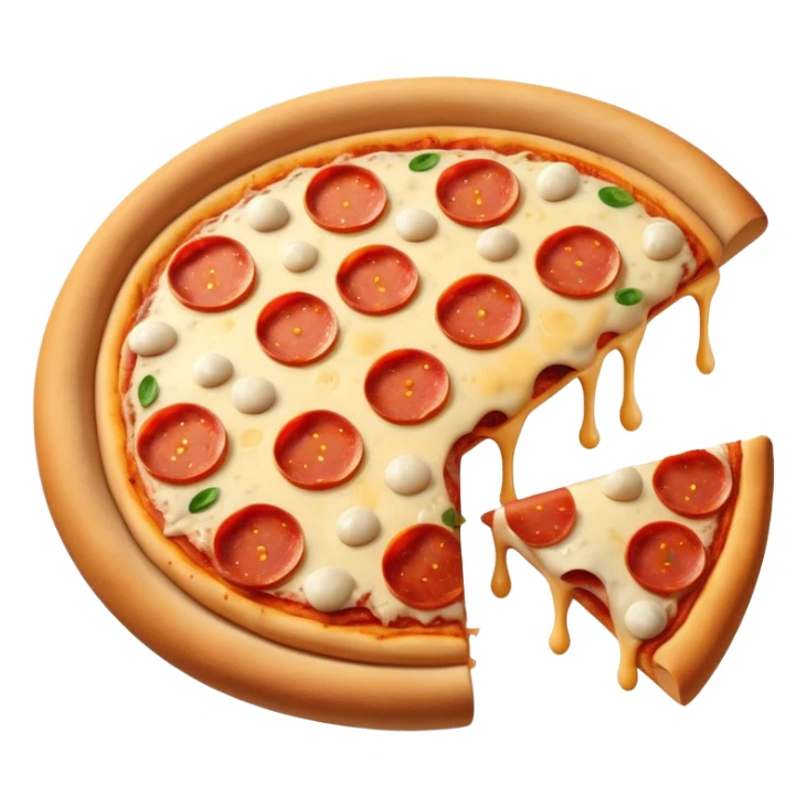 Pizza with a funny face that’s cute sticker