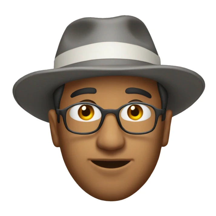 Antoine Dufeu (journalist) with a hat sticker