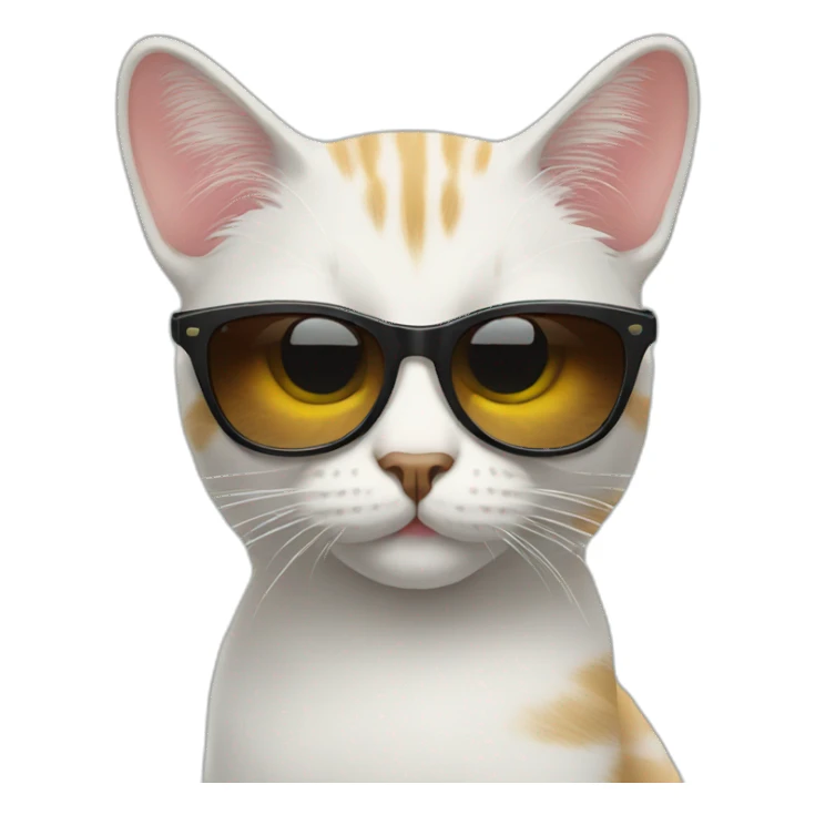 Cat with sunglasses m sticker