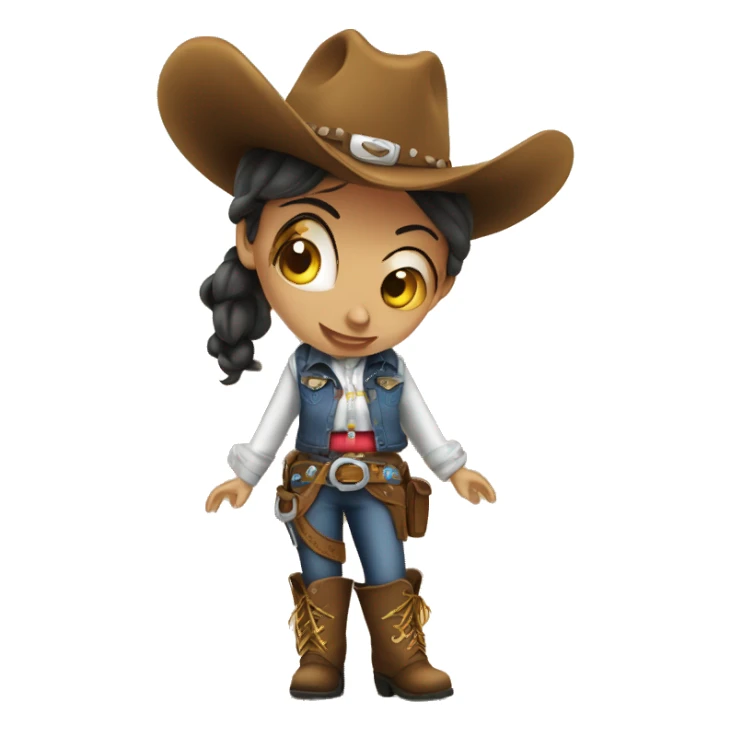 Gênio mulher com chapeu de cowboy sticker