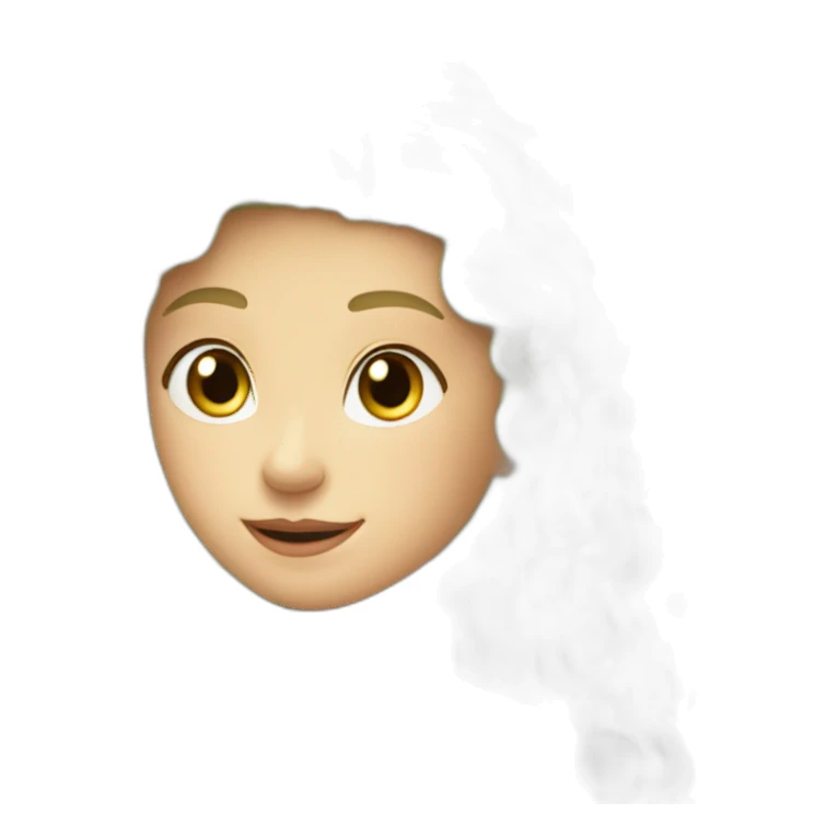 Fille châtain frisée sticker