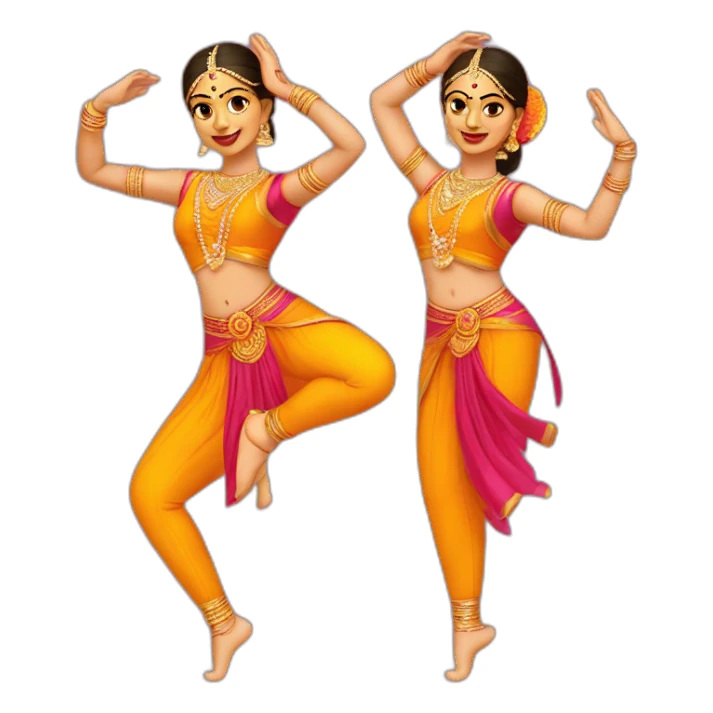 a bharatanatyam dancer sticker