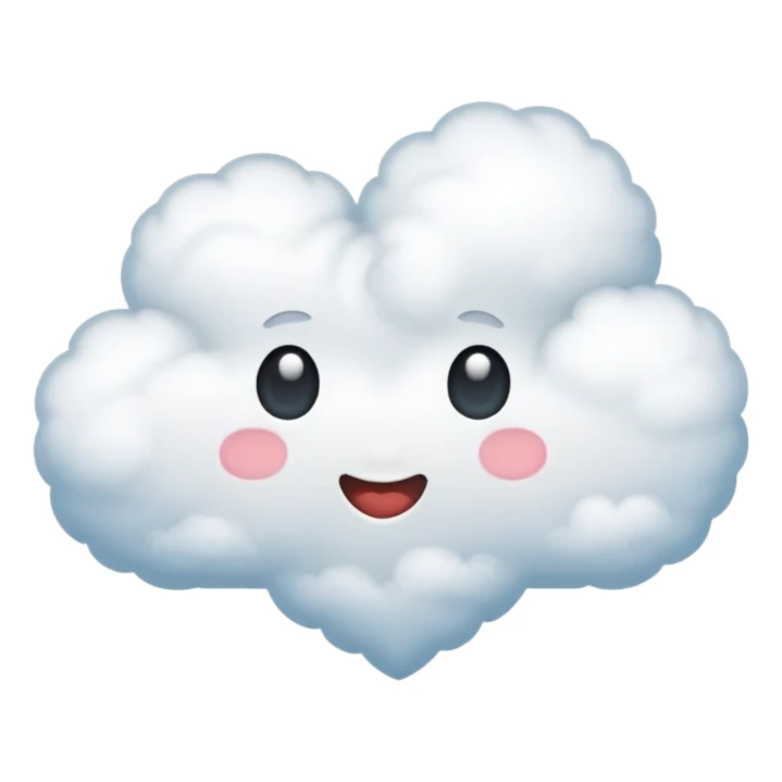 heart shaped cloud sticker