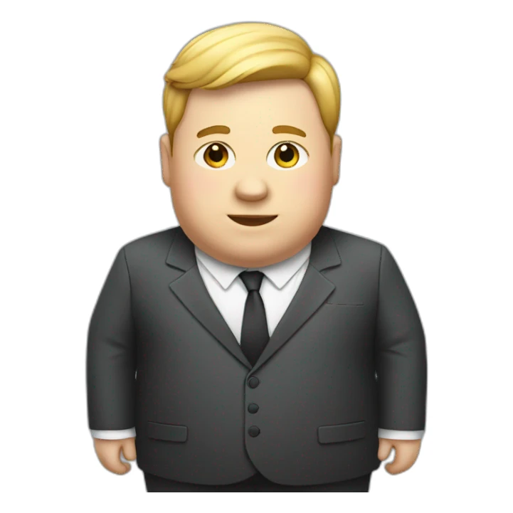 Fat boy in suit sticker