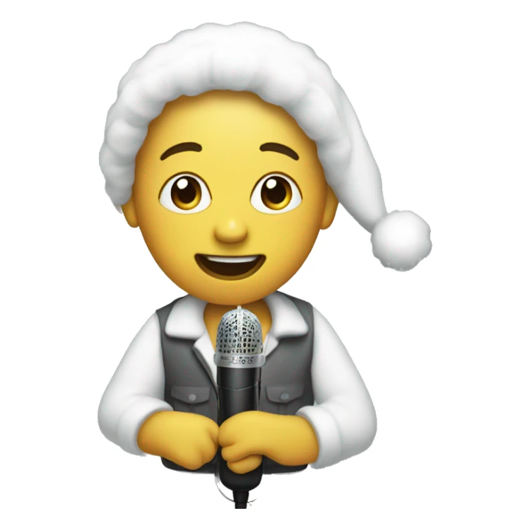 christmas songs, microphone sticker