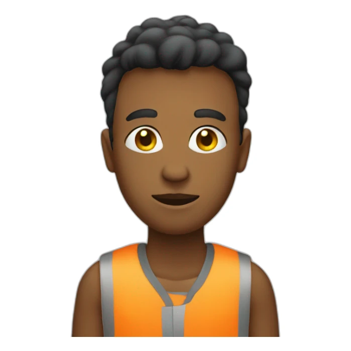 person with a sign sticker