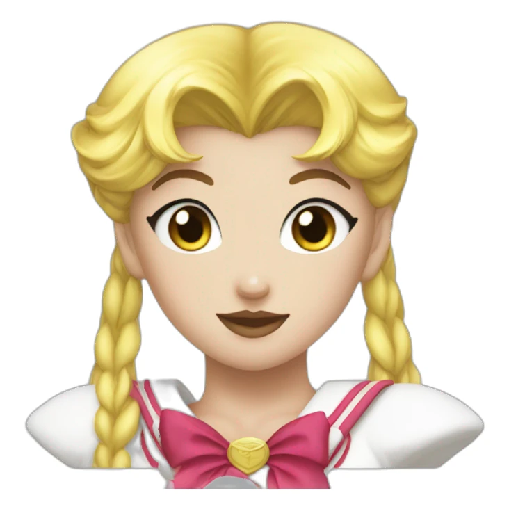 Muscular girl sailor moon sticker