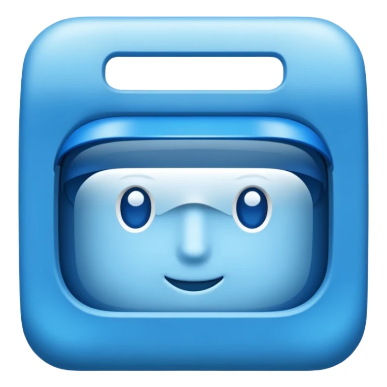 a blue rectangle with the text "visor" written on it sticker