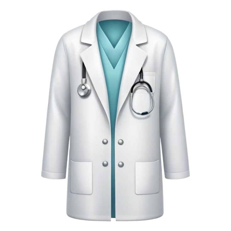 isolated white doctor lab coat sticker